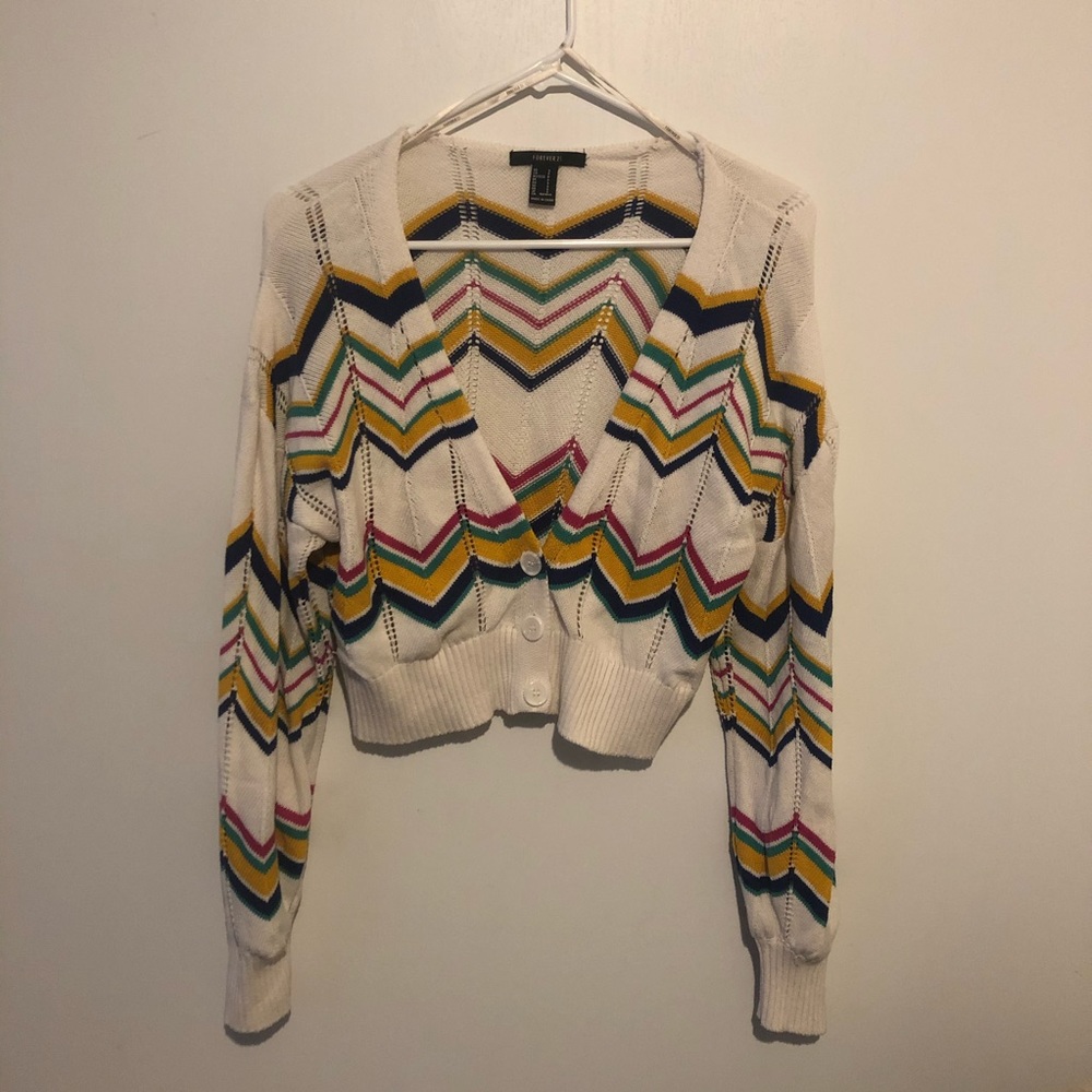 5/$15 Forever 21, striped cardigan sweater. Small